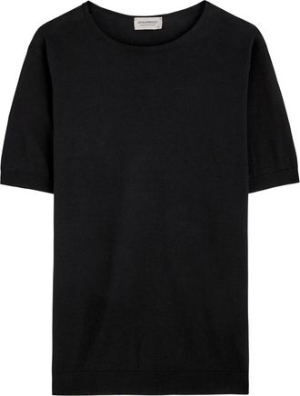 John Smedley Belden Cotton-knit T-shirt - Black - Xxl