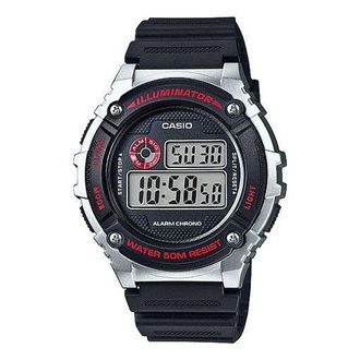 Casio Waterproof Sports Mens Black Digital W-216H-1CVDF