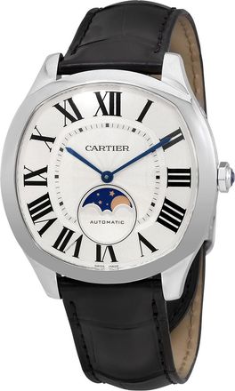 Cartier Pre-owned Cartier Drive De Cartier Silvered Flinque Dial Mens Watch WSNM0008