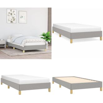 vidaXL Giroletto senza Materasso Grigio Chiaro 90x200 cm Tessuto - Letto con doghe - Letto in tessuto