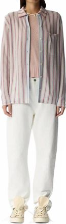 Guest In Residence Fine Stripe Showtime Shirt In Clear Sky