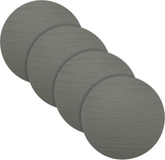 Fortessa Set Of 4 Strata Round Leather Placemats