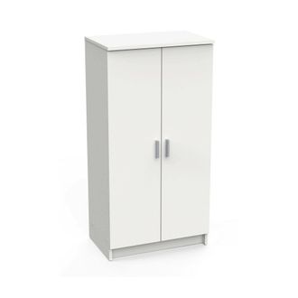 Dmora Armadio Multiuso 2 Ante Abram, Mobile Multifunzionale, Mobiletto Scarpiera, Guardaroba Porta Scarpe, 55x35 H108 Cm, Bianco Opaco - Dmora