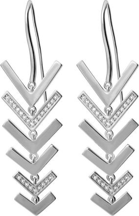 Lucy Quartermaine Art Deco Arrow Drop Earrings in Sterling Silver at Nordstrom