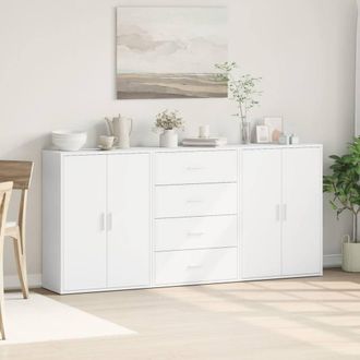 Berkfield Home Sideboards 3 pcs White 60x31x84 cm Engineered Wood | Size: 60 x 31 x 84 cm