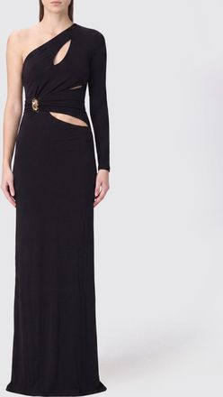 Elisabetta Franchi Abito lungo da sera in cr&ecirc;pe monospalla con cut-out