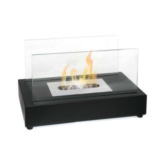 Dmora Chimenea De Bioetanol Dscozzarell, Chimenea Ecol&oacute;gica, Hogar Sin Humo, Calefactor De Etanol, Made In Italy, 18x35 H21 Cm, Negro - Dmora