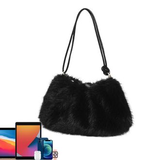 Generic Shoulder Bag | Large Capacity Tote Soft Cute And Alla,Hairy Handbag For Women, For Winter, Autumn, Birthday, San, Makeup, Phone, Daily Use, Travel And