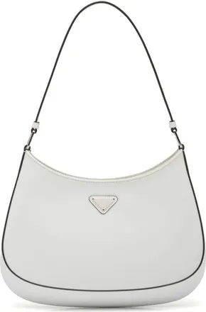 Prada Cleo leather shoulder bag - women - Calf Leather - OS - White
