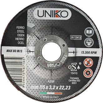 Uniko Mola Abrasiva Per Ferro &Oslash; 115 X 3,2