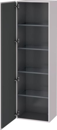 Duravit Duravit L-cube Armario Alto, Anchura 500mm, Profundidad 363mm, 1 Puerta, Con Bisagra A La Izquierda, Color: Blanco Lila Seda Laca Mate - Lc1181l8787