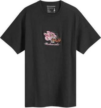 maharishi Zwarte Panther Chimera Geborduurde Tee - Heren - T-shirts - Zwart - M - Katoen - Tops