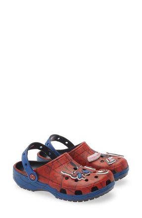 Crocs Marvel Spider-Man Web Classic Clog in Red Multi at Nordstrom, Size 10