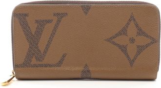 Louis Vuitton Brown Leather Pvc Long Wallet (Bi-Fold) (Pre-Owned)