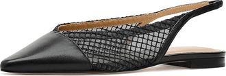 Marc Fisher Davin Womens Flat Shoes Black Mesh/Leather : 6.5 M