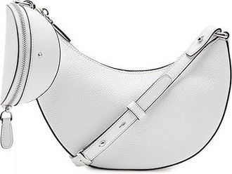 Kate Spade New York Duo Pebbled Leather Crossbody Bag Cross Body Womens Handbags True White