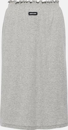 Miu Miu Cotton jersey midi skirt