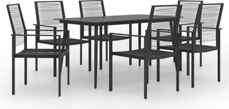 vidaXL Conjunto De Cenas De Jard&iacute;n De 7 Pcs