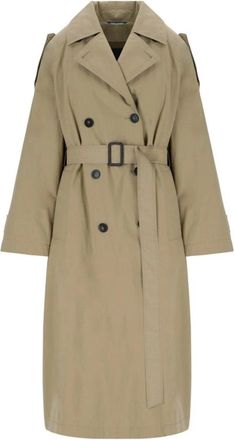 Max Mara Jassen, Dames, Beige, 2Xs, Katoen, Ghia Trenchcoat