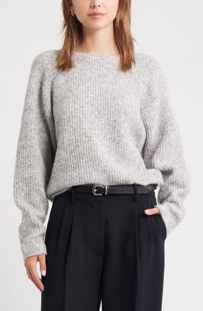 Open Edit Twist Reversible Sweater in Grey Heather at Nordstrom Rack, Size Small