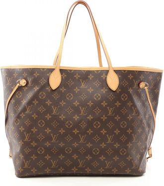 Louis Vuitton Brown Monogram Pvc Coated Canvas Leather Handbag Tote Bag (Pre-Owned)