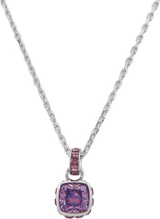 Swarovski Birthstone Pendant Feb Pendant Rhodium Shiny Purple