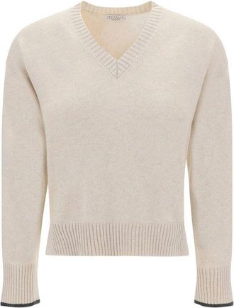 Brunello Cucinelli Beige Cashmere Cashmere Womens Sweater