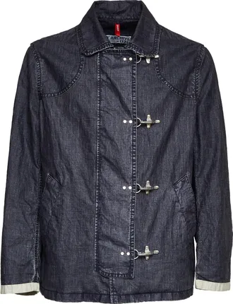 Fay Coated Slub Linen Archive Jacket