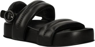 AGL Jane Soft Sandalen - Dames - Sandalen - Zwart - 39 EU - Leer - Schoenen