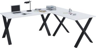 ebuy24 Vcm vcm Scrivania in legno Scrivania ad angolo semplice 220x190 Forma Sinistra o Destra Pannello Tavolo da lavoro 80 cm di profondità Computer Tavolo