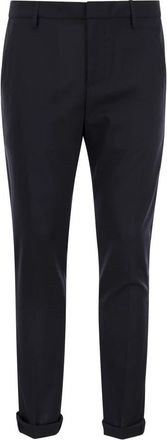 Dondup Gaubert Slim-fit Broek - Heren - Slim Fit Broeken - Blauw - W31 - Wol - Broeken