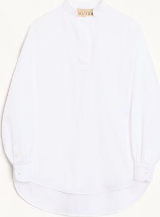 Valentino Top In Cotton Popeline Donna BIANCO 36