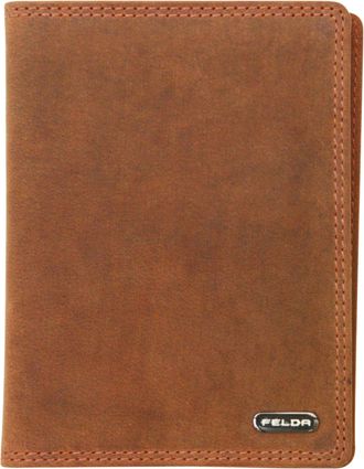 Felda Genuine Leather Passport Holder - RFID Protection and Multiple Card Slots