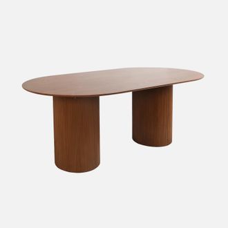 Sweeek Mesa De Comedor Con Efecto De Madera Con 4-6 Plazas, 180cm