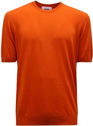 Alpha Studio Heren, Tops, Oranje, Maat: XL Katoen