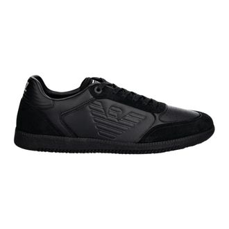 Emporio Armani Heritage Eagle Sneakers - Heren - Sneakers - Zwart - 40 EU - Leer - Schoenen