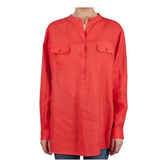 Kiton Linen Shirt - male - Kiton - Casual Shirts - Red - 6XL - Shirts