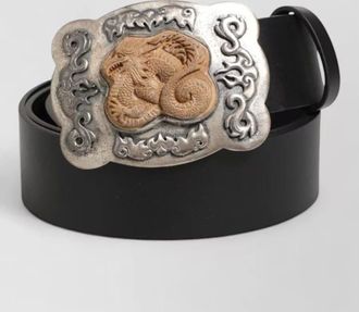 Dolce & Gabbana leather dragon buckle belt