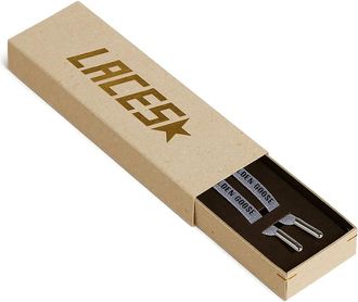 Golden Goose logo-print laces - women - Polyester - 110 - Silver