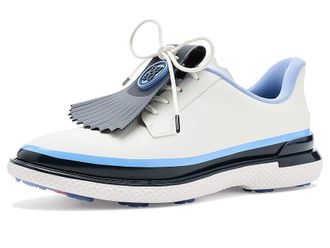 G/Fore Gallivan2r Tuxedo Stripe Kiltie Golf Shoes Womens Golf Shoes Snow/Twilight 1 : 10.5 M, Synthetic