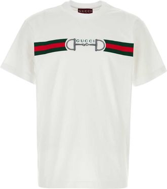 Gucci White Cotton T Shirt