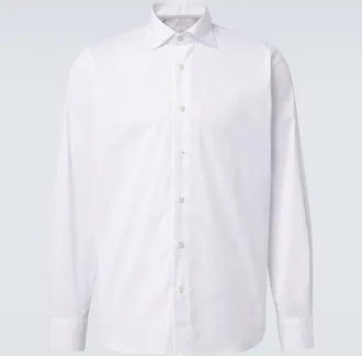 Eleventy Cotton-blend poplin shirt