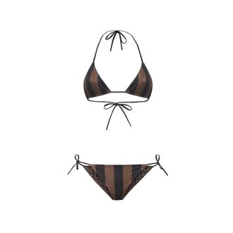 Fendi Badmode, Dames, Veelkleurig, XS, Omkeerbare Triangel Bikini