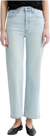 Levi's Ribcage Straight Ankle Jeans - Dames - Regular Fit Jeans - Blauw - W26 L27 - Katoen - Jeans