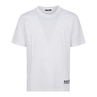 Balmain T-Shirts, male, White, L, White T-Shirt with Logo Print