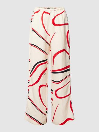 Tommy Hilfiger Hose mit Allover-Muster in Ecru, Gr&ouml;&szlig;e 40