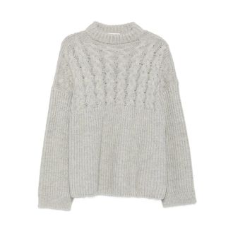 Cecilie Bahnsen Cable-knit Crew-neck Sweater
