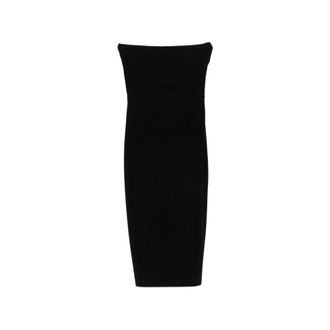 Norma Kamali Strapless Jurk tot de Knie - Dames - Feestkleedjes - Zwart - S - Polyester - Kleedjes