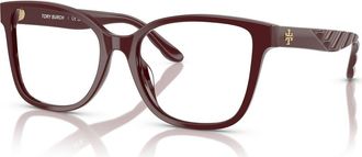 Tory Burch 55mm Oval optical glasses in Red at Nordstrom