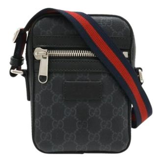 Gucci Pre-owned Vintage Messenger Bag - Heren - Vintage Schoudertas - Zwart - ONE Size - Leer - Vintage